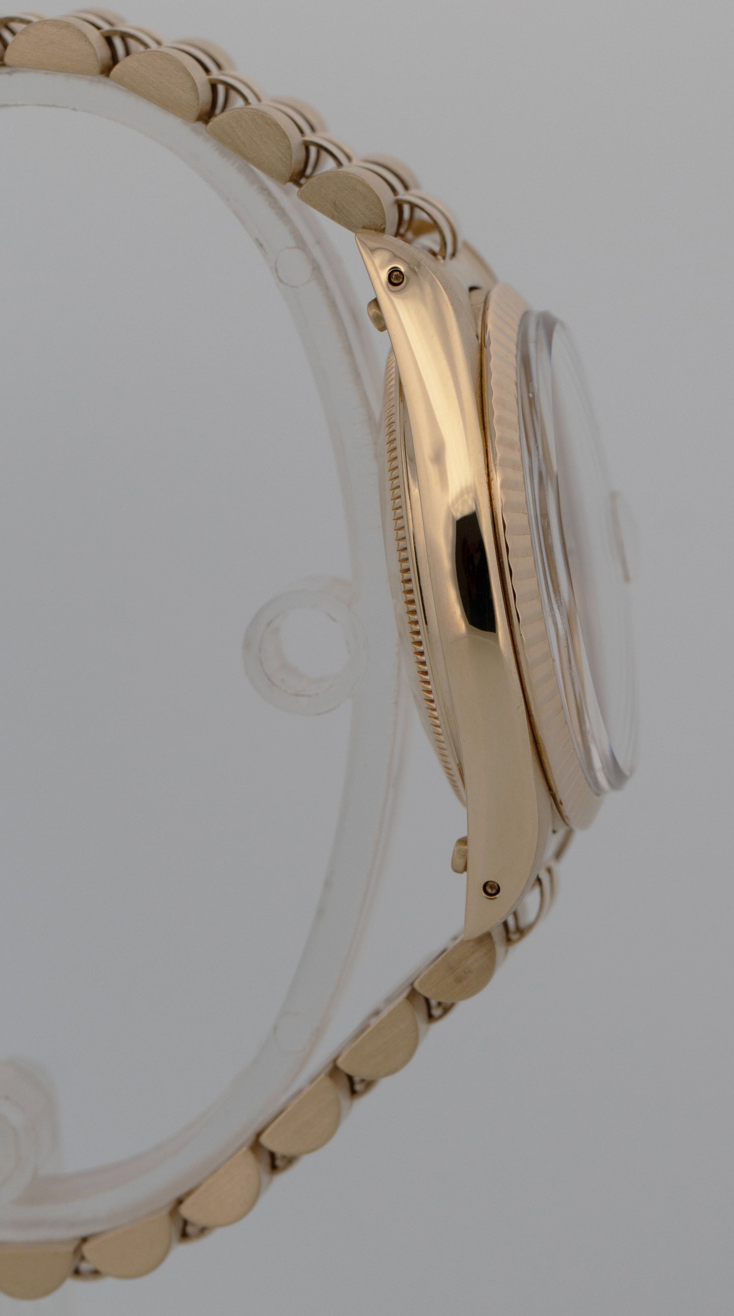 PAPERS Rolex Oyster Perpetual Date 34mm JUBILEE 14K Gold FLUTED 15037 Watch BOX