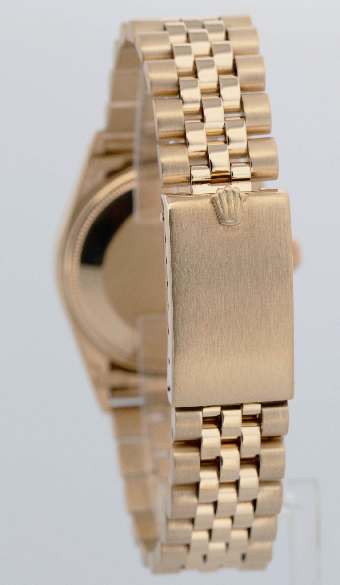 PAPERS Rolex Oyster Perpetual Date 34mm JUBILEE 14K Gold FLUTED 15037 Watch BOX