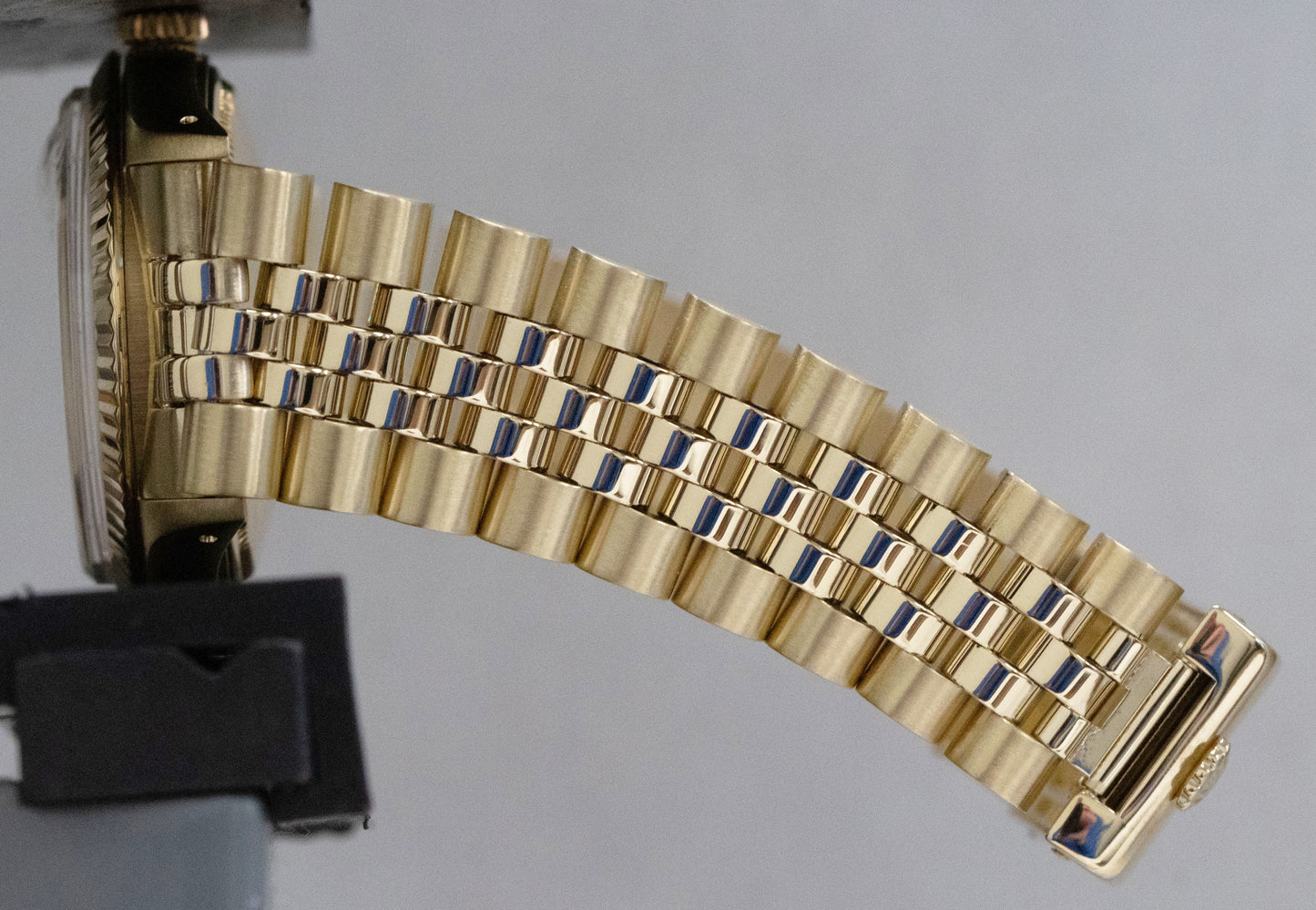 PAPERS Rolex Oyster Perpetual Date 34mm JUBILEE 14K Gold FLUTED 15037 Watch BOX