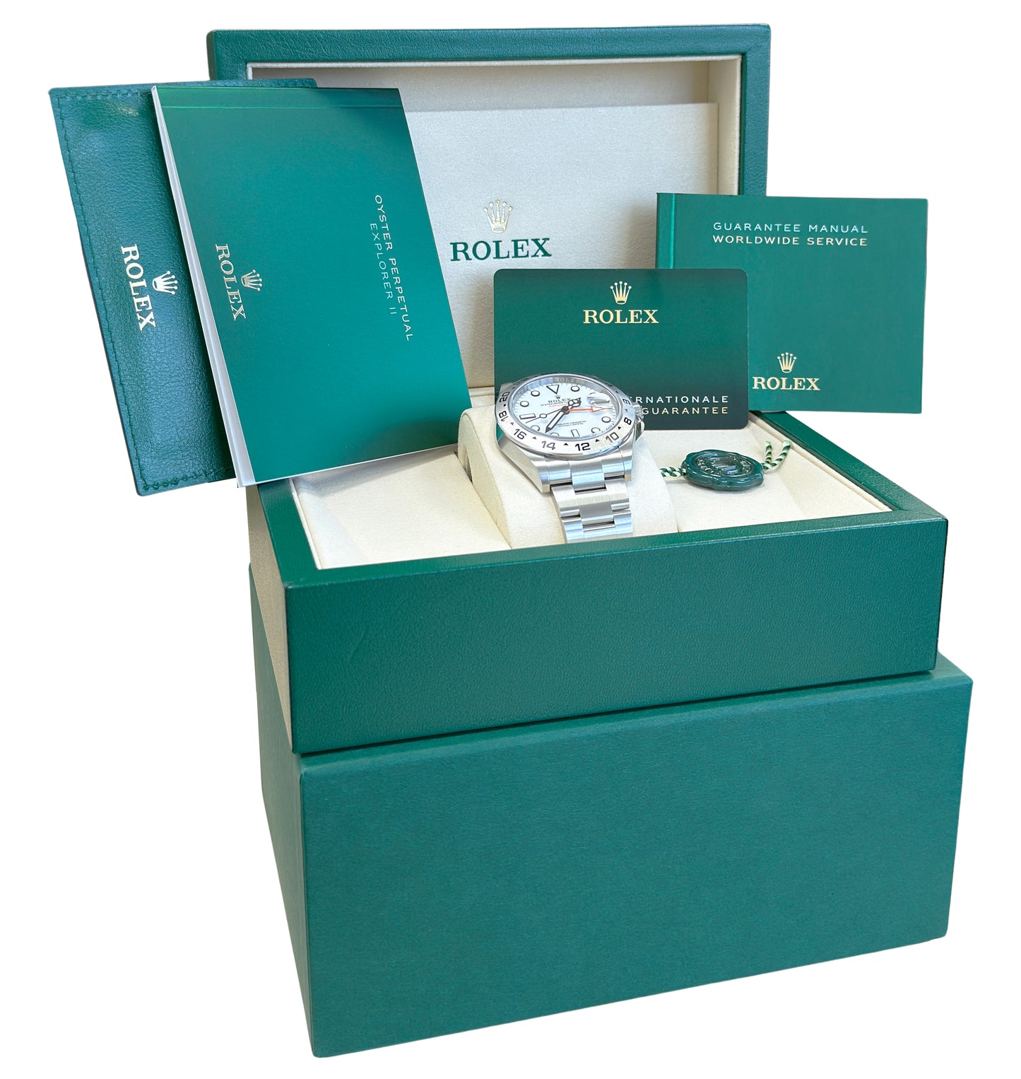 NEW SEPT. 2025 PAPERS Rolex Explorer II 42mm WHITE Orange GMT 226570 Watch BOX
