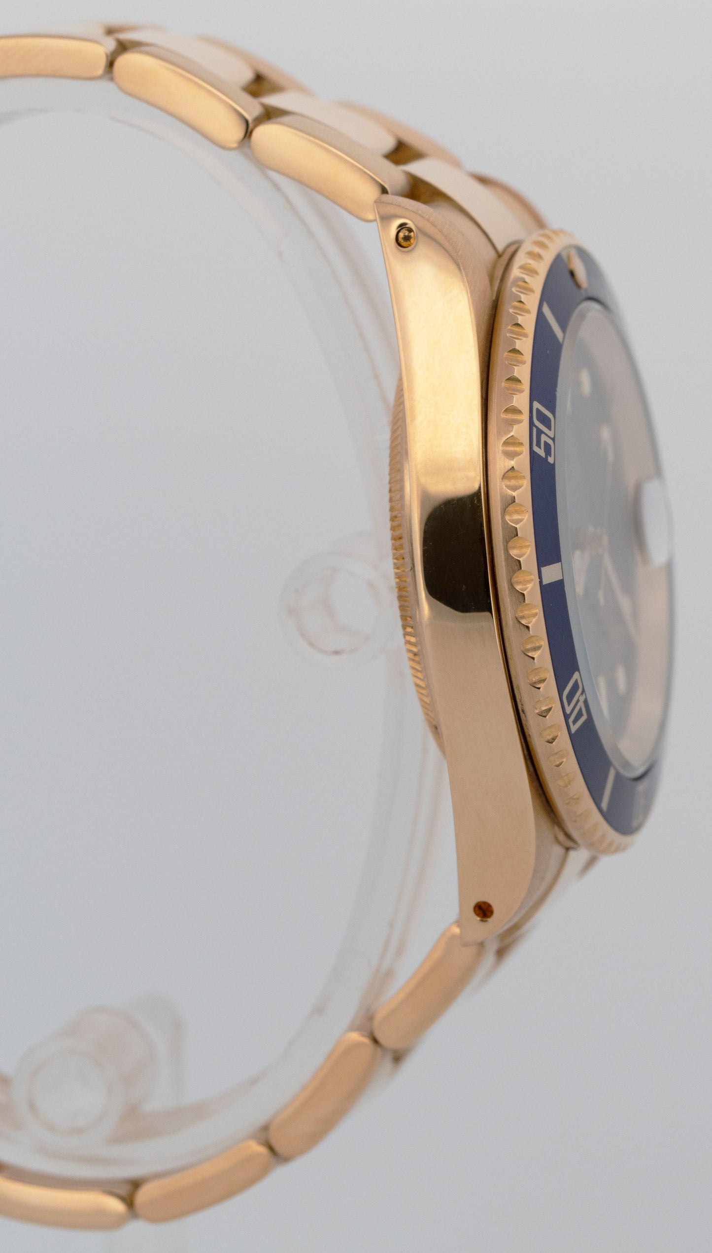 PAPERS Rolex Submariner Date 16618 LB 18K Yellow Gold Oyster BLUE 40mm Watch BOX