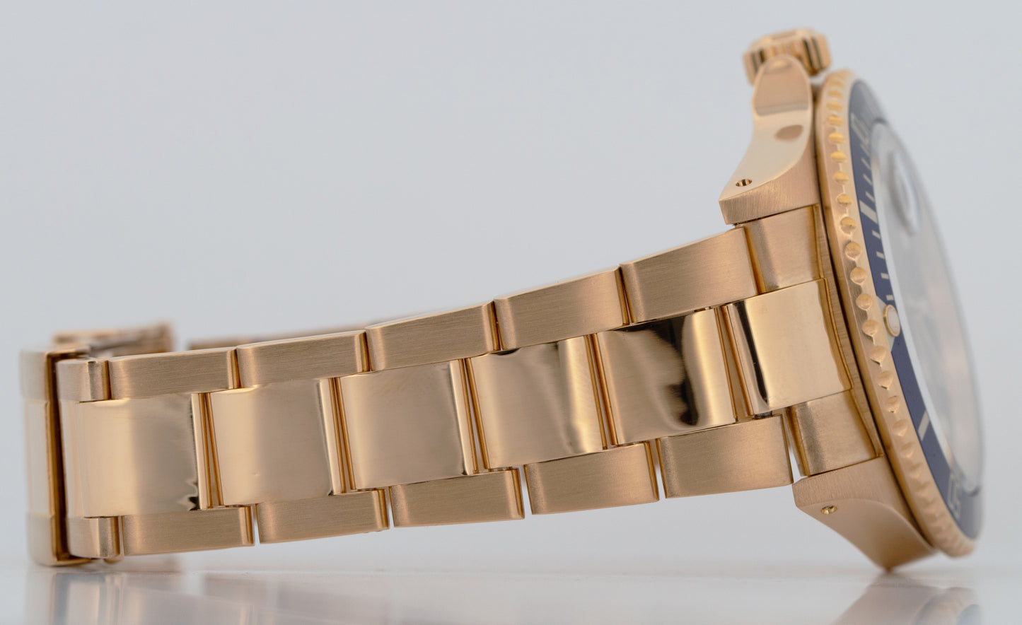 PAPERS Rolex Submariner Date 16618 LB 18K Yellow Gold Oyster BLUE 40mm Watch BOX