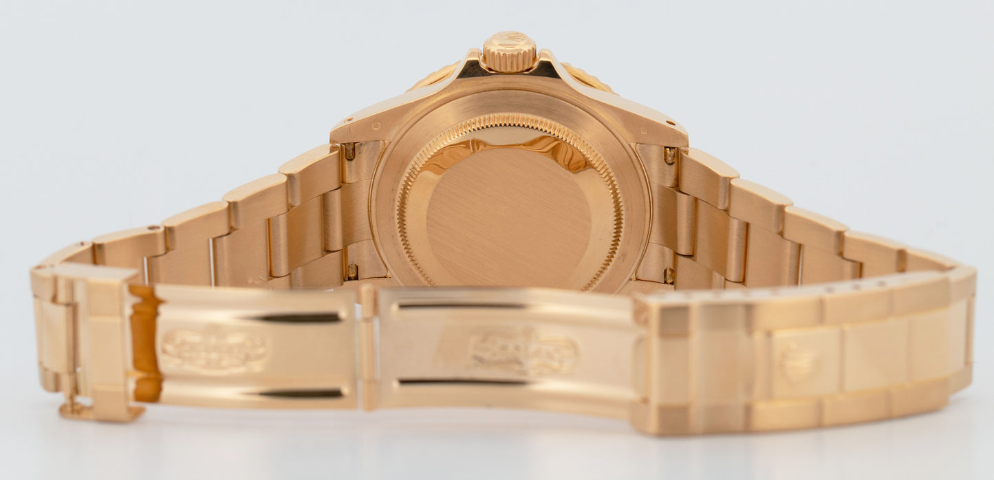 PAPERS Rolex Submariner Date 16618 LB 18K Yellow Gold Oyster BLUE 40mm Watch BOX