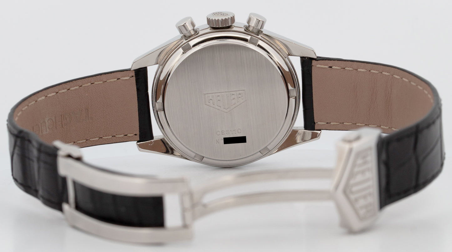 2025 SERVICE Tag Heuer Carrera 1964 Re-edition Chronograph CS3110 Watch BOX