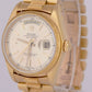 1980 Rolex Day-Date President 36mm Champagne BARK Quickset 18K Gold Watch 18078