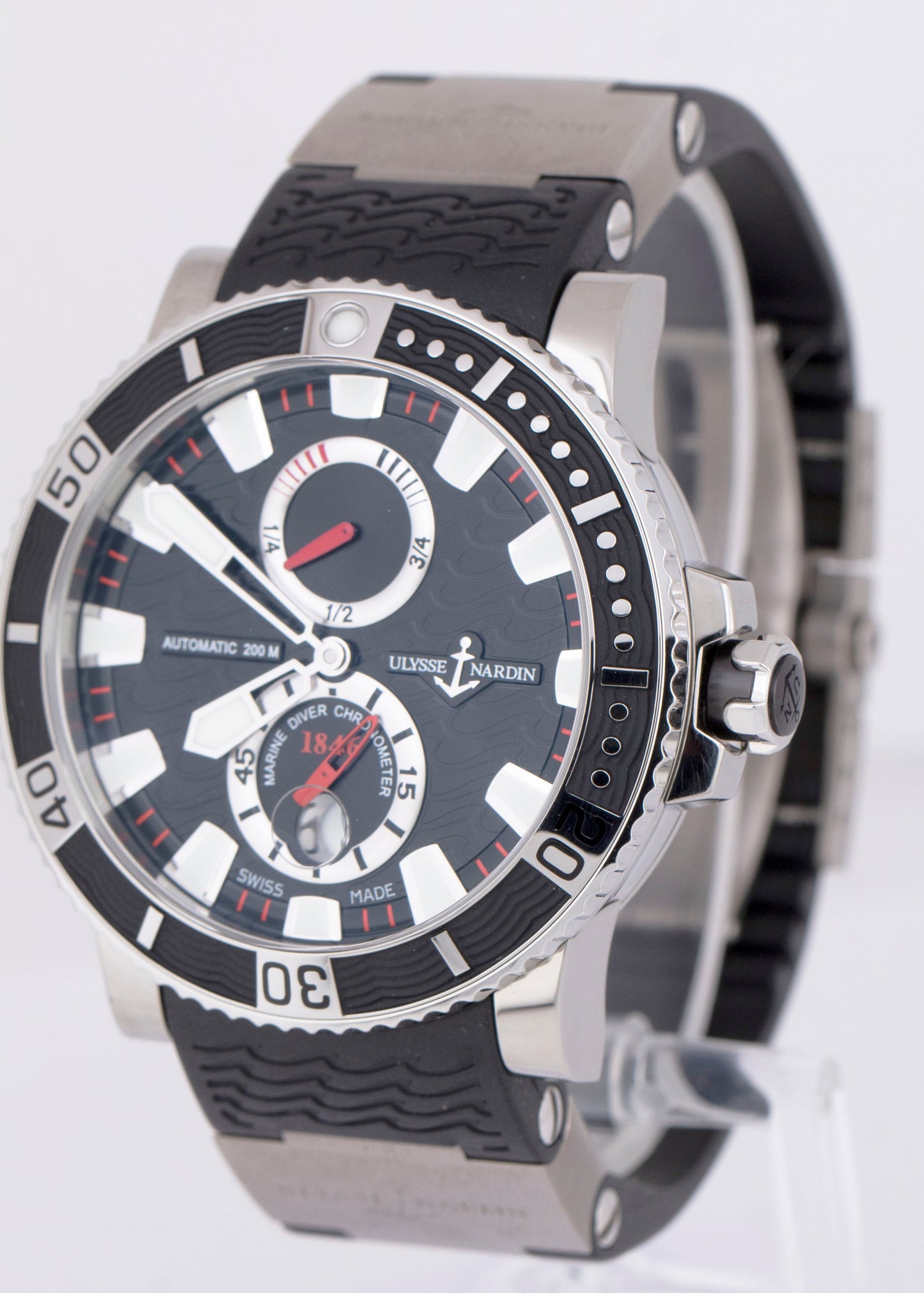 MINT Ulysse Nardin Maxi Marine Diver Black 45mm Titanium Rubber 263-90 Watch