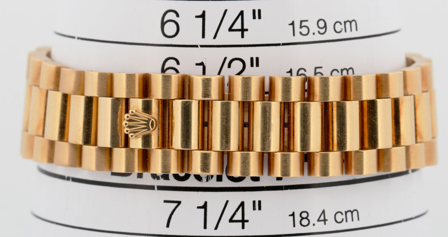 1996 Rolex Day-Date President FACTORY BLACK ONYX 36mm 18K Yellow Gold 18238