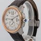 Cartier Calibre Two-Tone Rose Gold 42mm White 3299 W7100011 Leather Date Watch