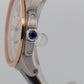 Cartier Calibre Two-Tone Rose Gold 42mm White 3299 W7100011 Leather Date Watch