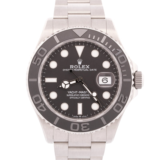 2024 Rolex Yacht-Master RLX TITANIUM 226627 Intense Black Ceramic 42mm Watch BOX