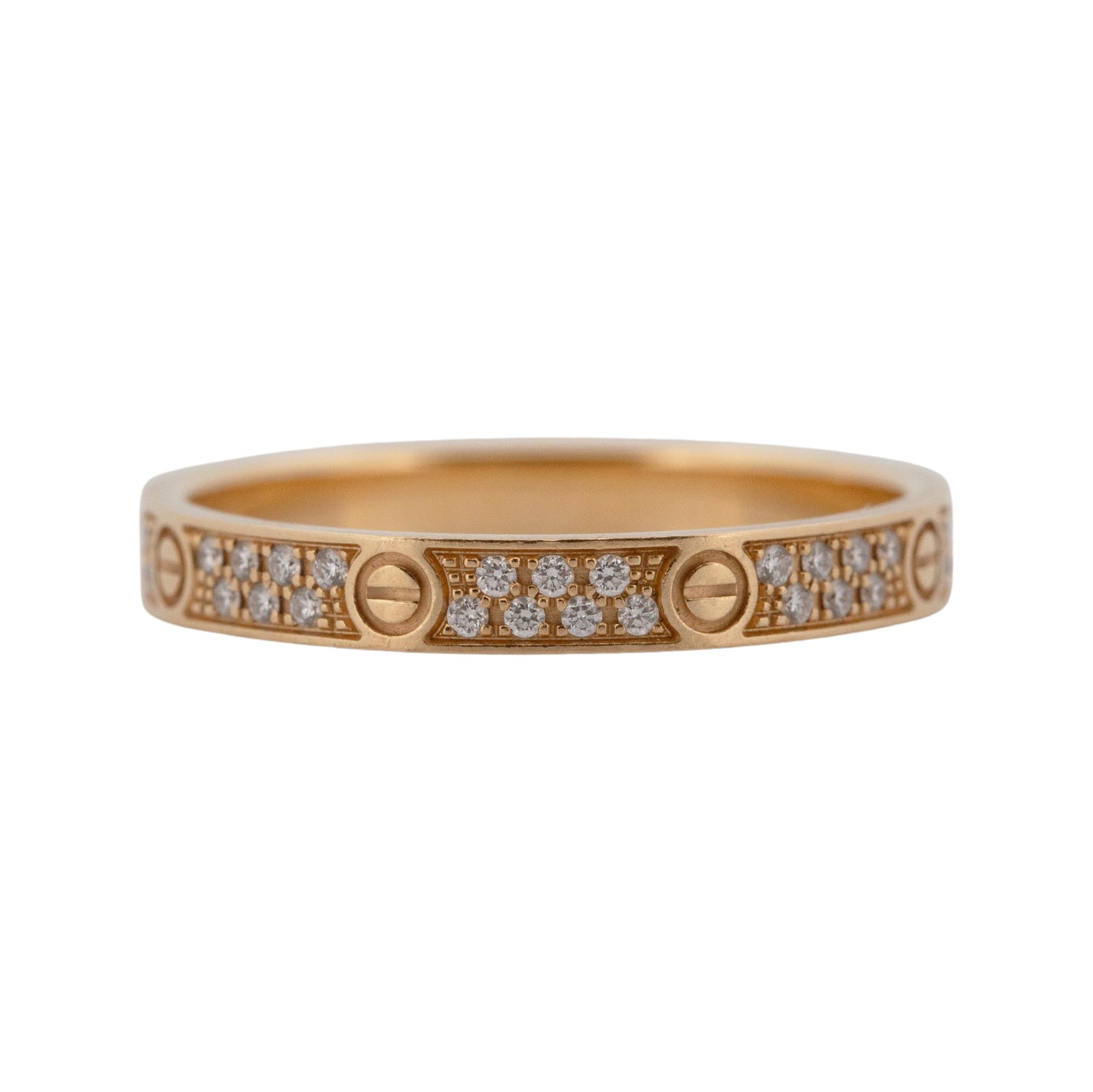 2025 PAPERS Cartier LOVE Ring Paved DIAMOND 18K Yellow Gold Size 51 AU 750 BOX