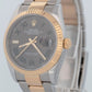 2023 Rolex DateJust WIMBLEDON Fluted 36mm 18K Yellow Gold Oyster Watch 126233