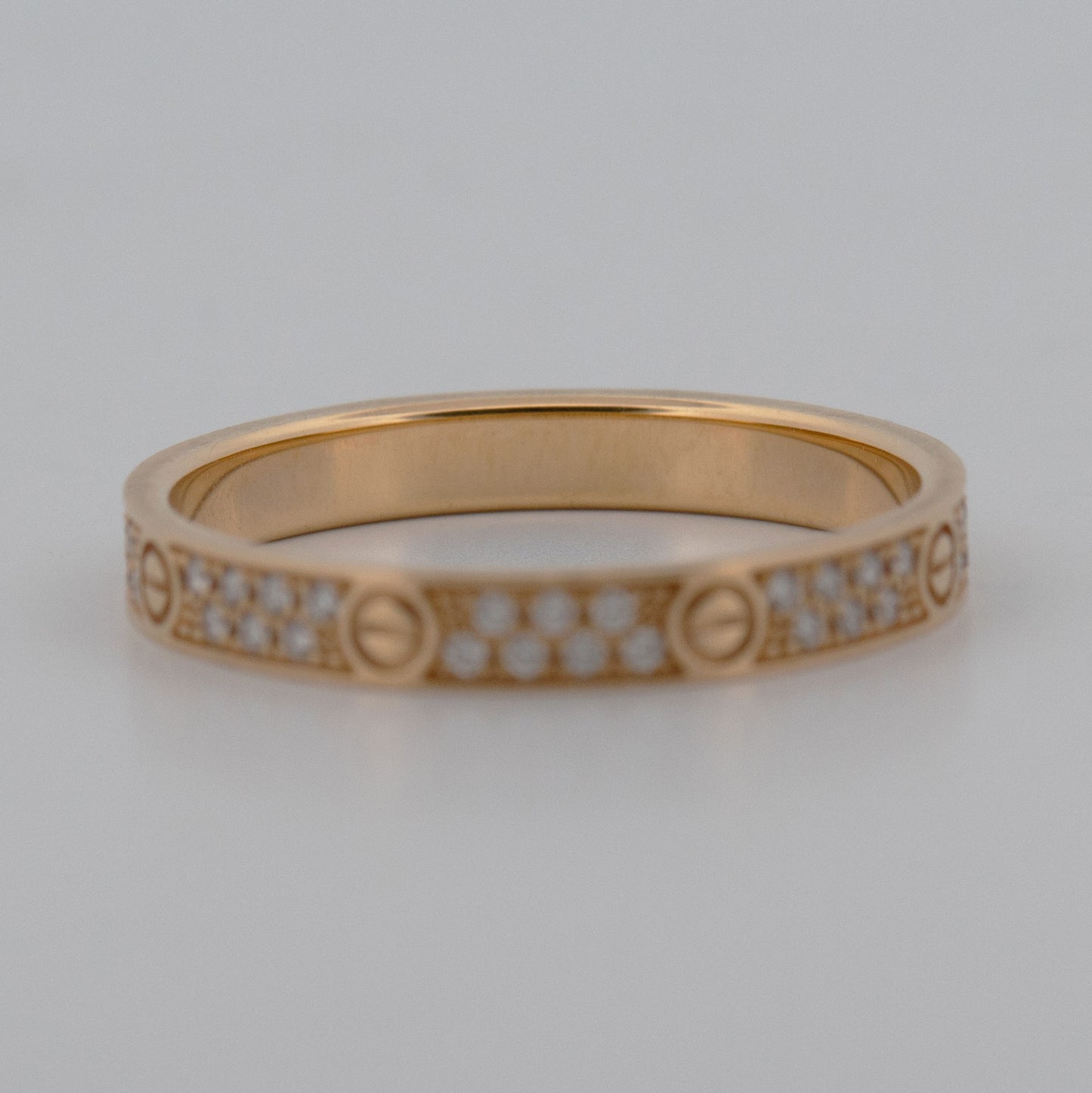 2025 PAPERS Cartier LOVE Ring Paved DIAMOND 18K Yellow Gold Size 51 AU 750 BOX