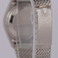 Ladies Rolex DateJust Silver 26mm 6900 Engine Turned 18K White Gold Mesh Watch