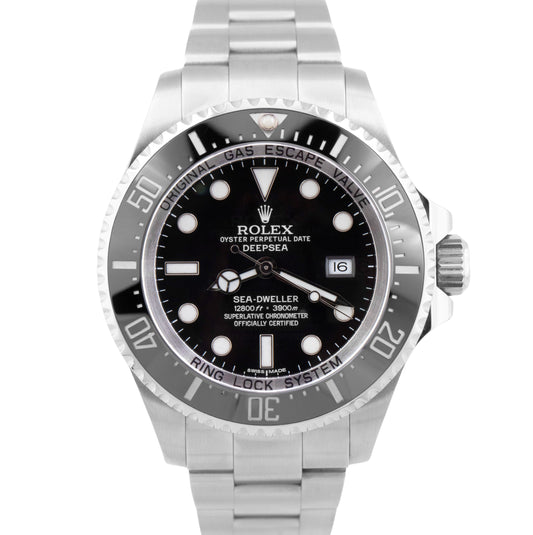 PAPERS Rolex Sea-Dweller Deepsea Stainless 44mm Black Ceramic Watch 116660 BOX