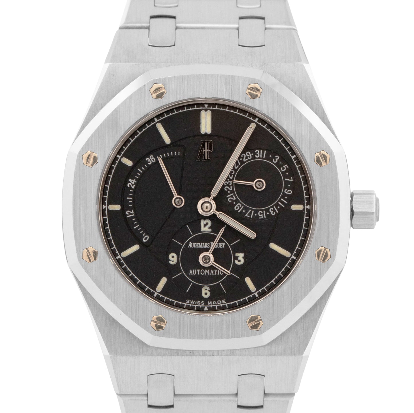 2026 AP SERVICE Audemars Piguet Royal Oak Dual Time Black 36mm 25730ST Watch BOX