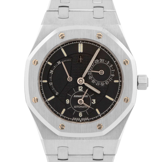 2026 AP SERVICE Audemars Piguet Royal Oak Dual Time Black 36mm 25730ST Watch BOX