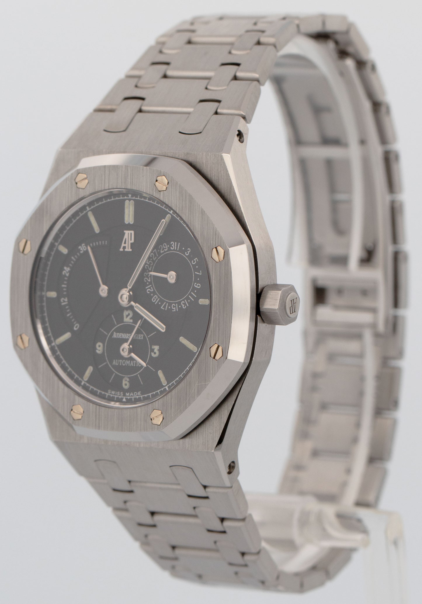 2026 AP SERVICE Audemars Piguet Royal Oak Dual Time Black 36mm 25730ST Watch BOX