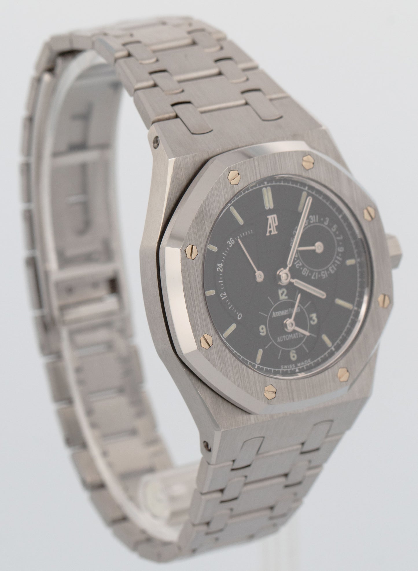 2026 AP SERVICE Audemars Piguet Royal Oak Dual Time Black 36mm 25730ST Watch BOX