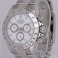 MINT PAPERS Rolex Daytona Cosmograph White 40mm 116520 Stainless Steel Watch BOX