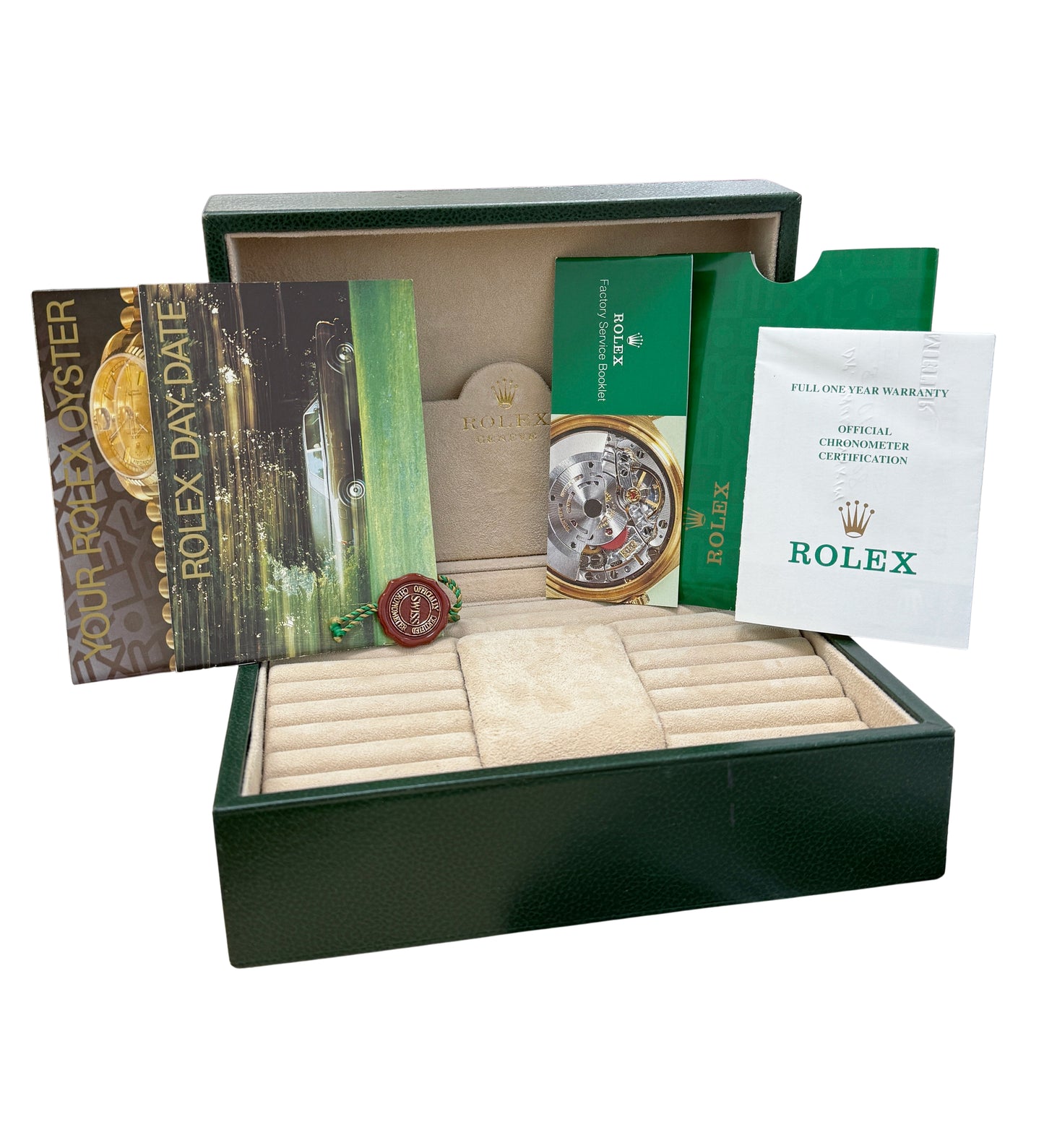 PAPERS Rolex Day-Date President 36mm FACTORY DIAMOND 18K Gold Watch 18238 BOX