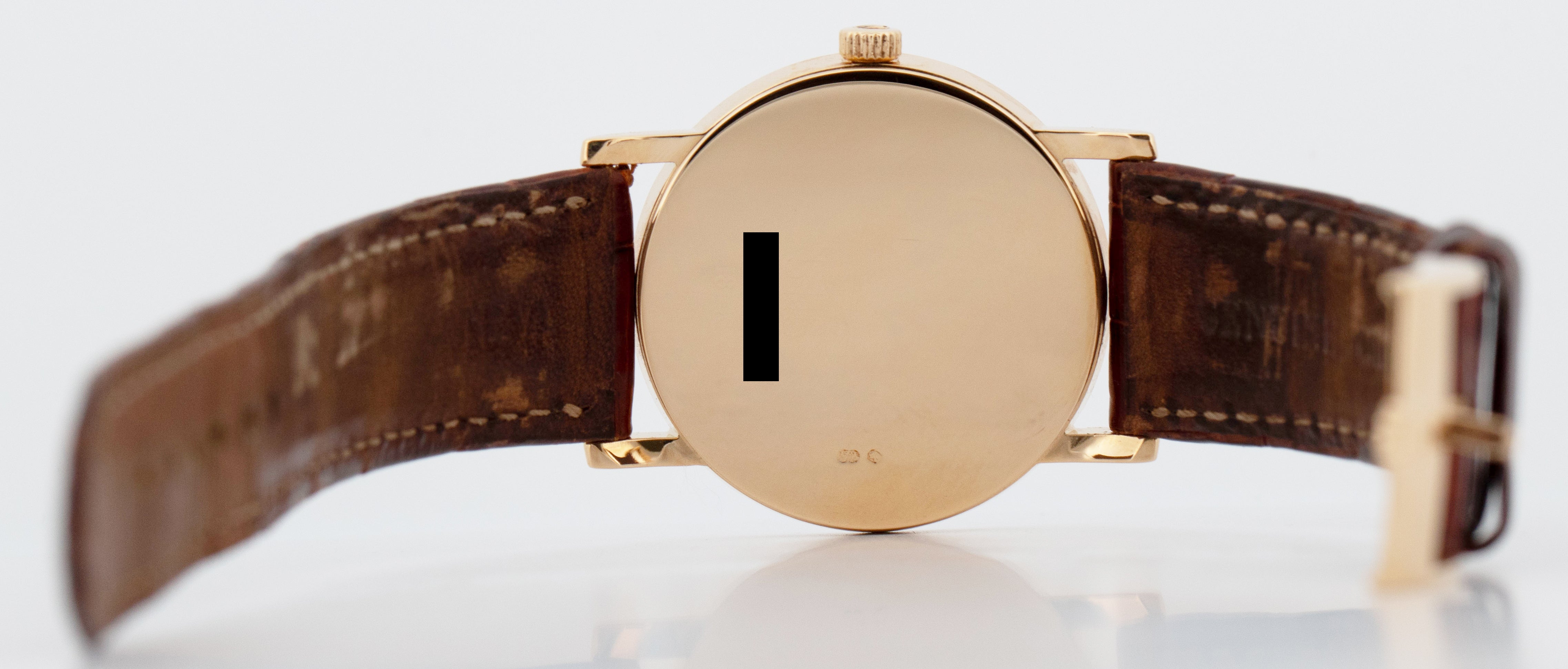 エルセーヌ　600.777 Rolex Cellini 18K Yellow Gold 32mm White Roman Manual Wind Leather