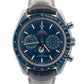 Omega Speedmaster BLUE Ceramic 304.93.44.52.03.001 Leather Moonphase Watch BOX