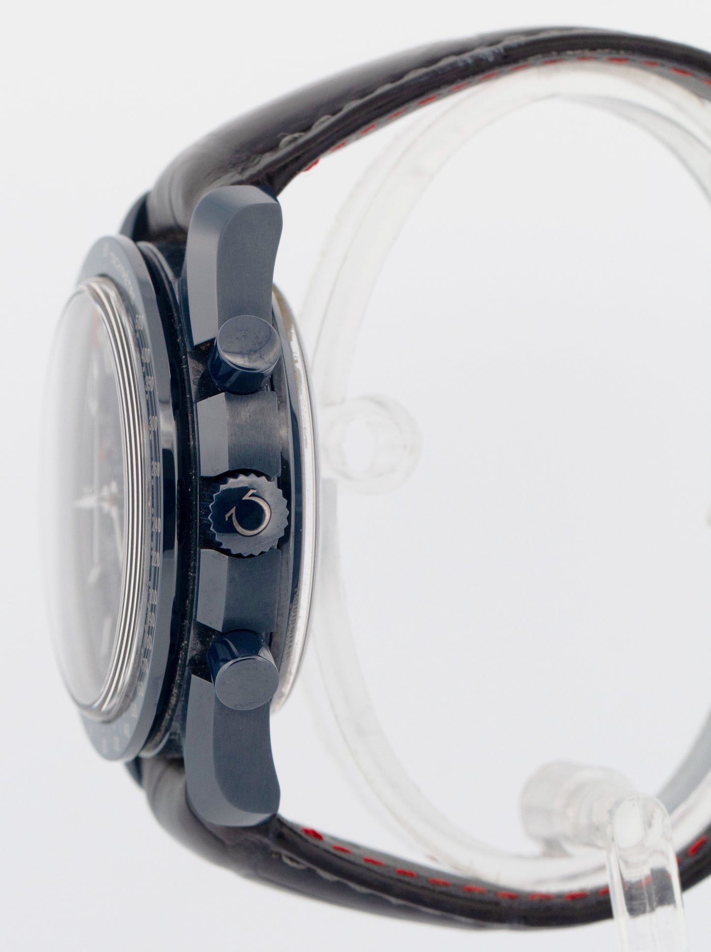 Omega Speedmaster BLUE Ceramic 304.93.44.52.03.001 Leather Moonphase Watch BOX