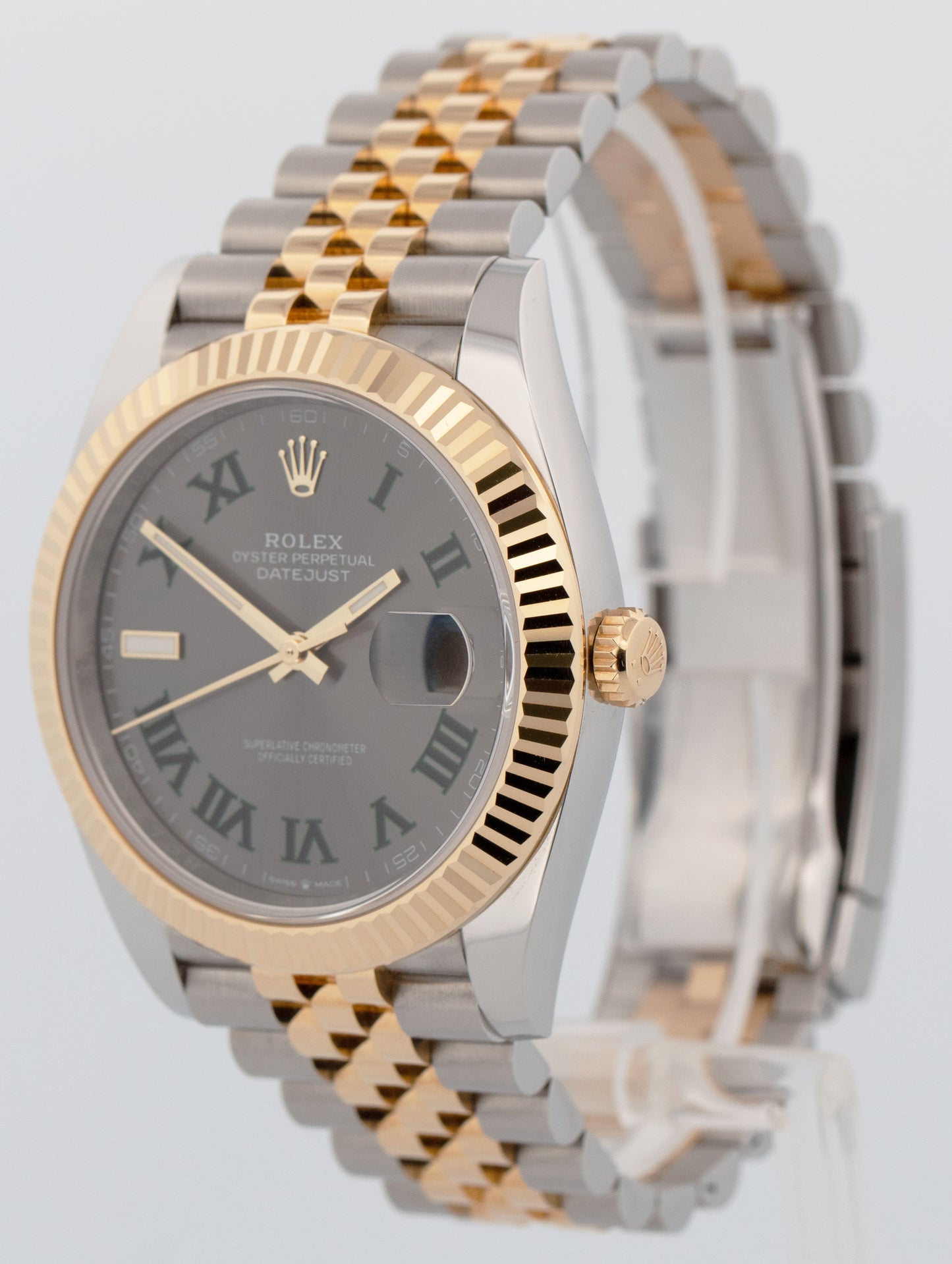 NEW UNWORN PAPERS Rolex DateJust 41mm WIMBLEDON 18K JUBILEE Fluted 126333 BOX