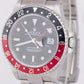 UNPOLISHED Rolex GMT-Master II COKE Oyster Stainless Black Red Watch 16710