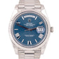 MINT PAPERS Rolex Day-Date President 40mm BLUE ROMAN 18K White Gold 228239 BOX