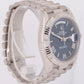 MINT PAPERS Rolex Day-Date President 40mm BLUE ROMAN 18K White Gold 228239 BOX