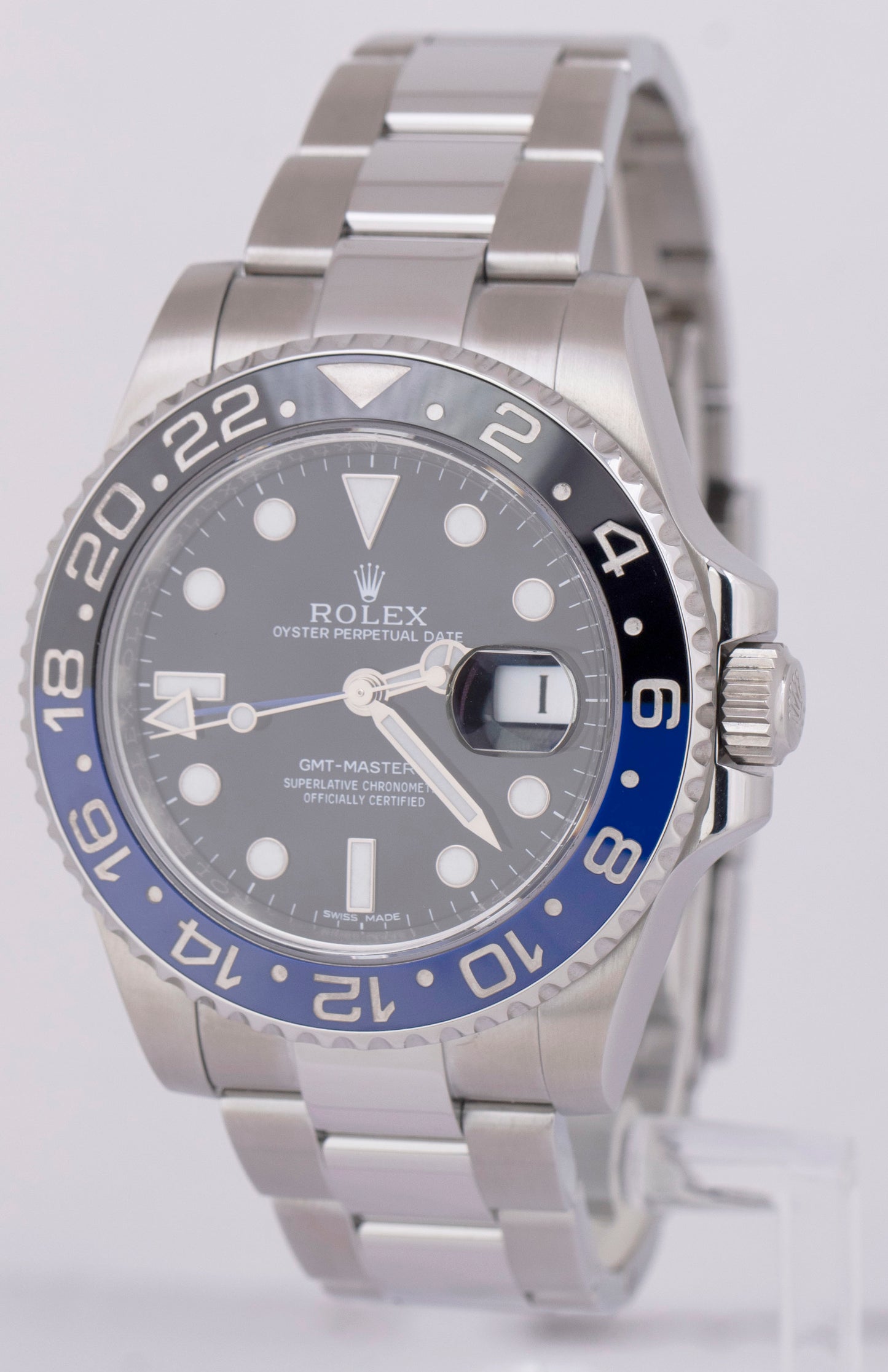 MINT PAPERS Rolex GMT-Master II 40mm BATMAN 116710 BLNR Blue Black Watch BOX