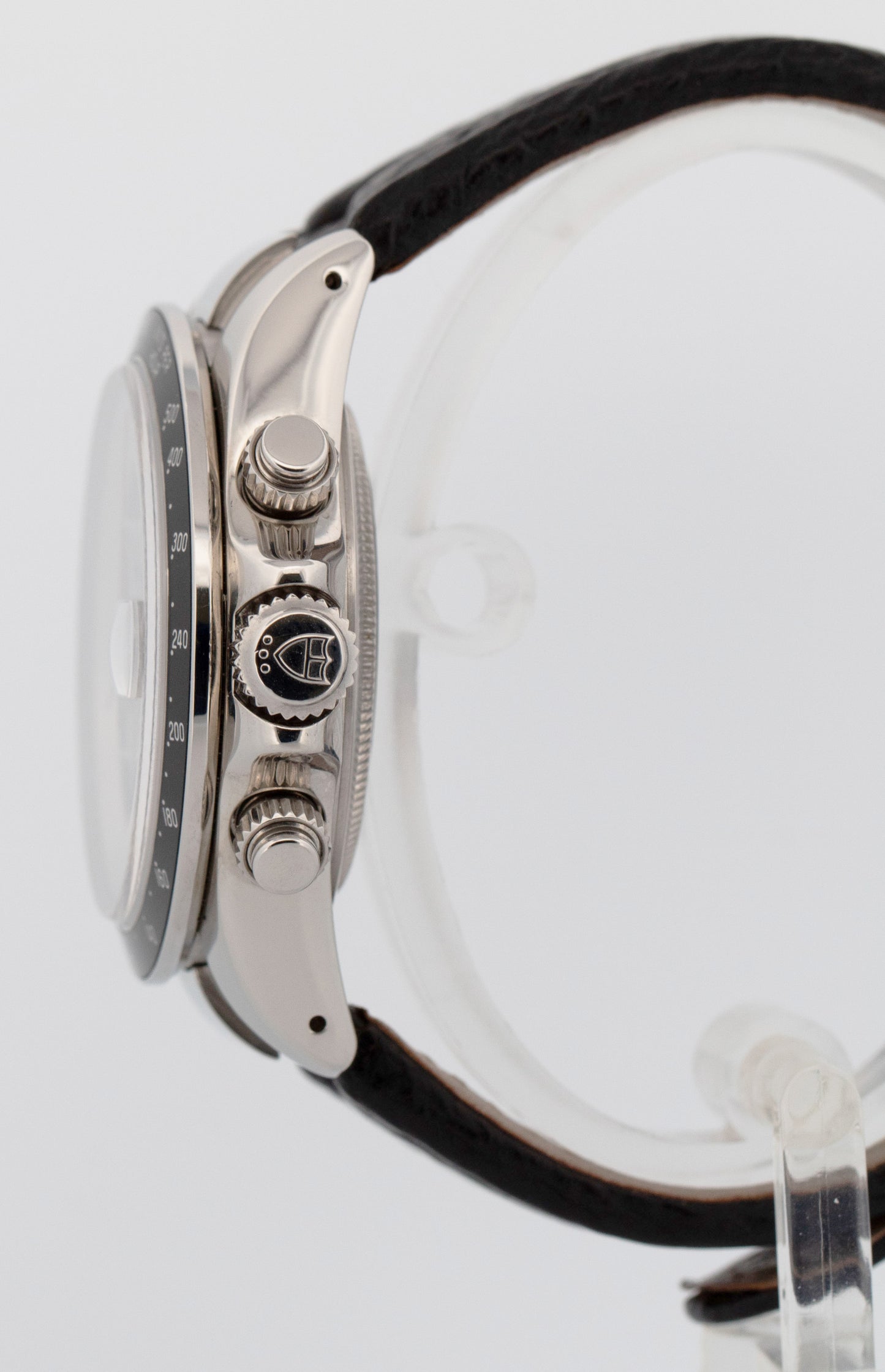 PAPERS Tudor Prince Date Tiger Black Chronograph 79260 40mm Stainless Watch BOX