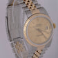 MINT 1988 Rolex DateJust 36mm Champagne Tapestry 18K Gold Two-Tone Watch 16013