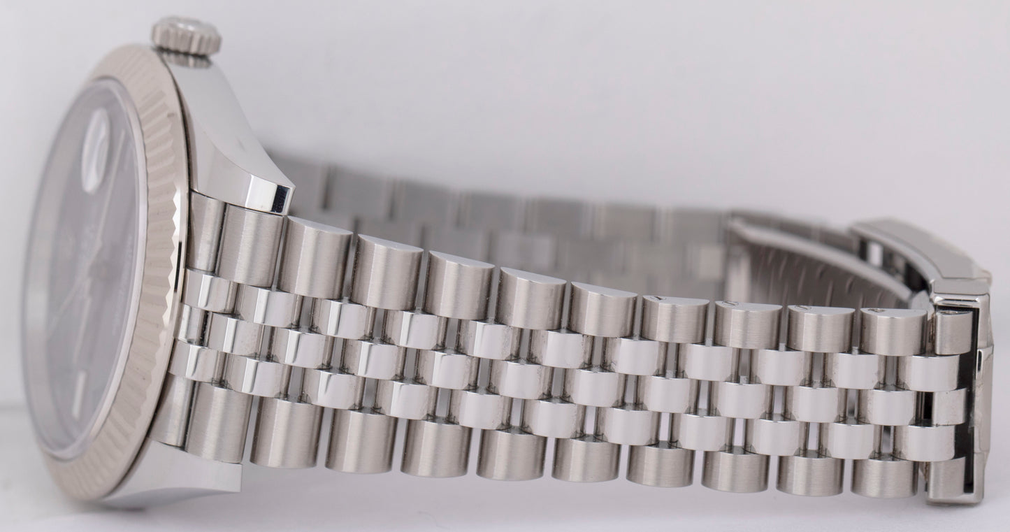 STICKERED PAPERS Rolex DateJust 41mm Wimbledon JUBILEE FLUTED 126334 Watch BOX