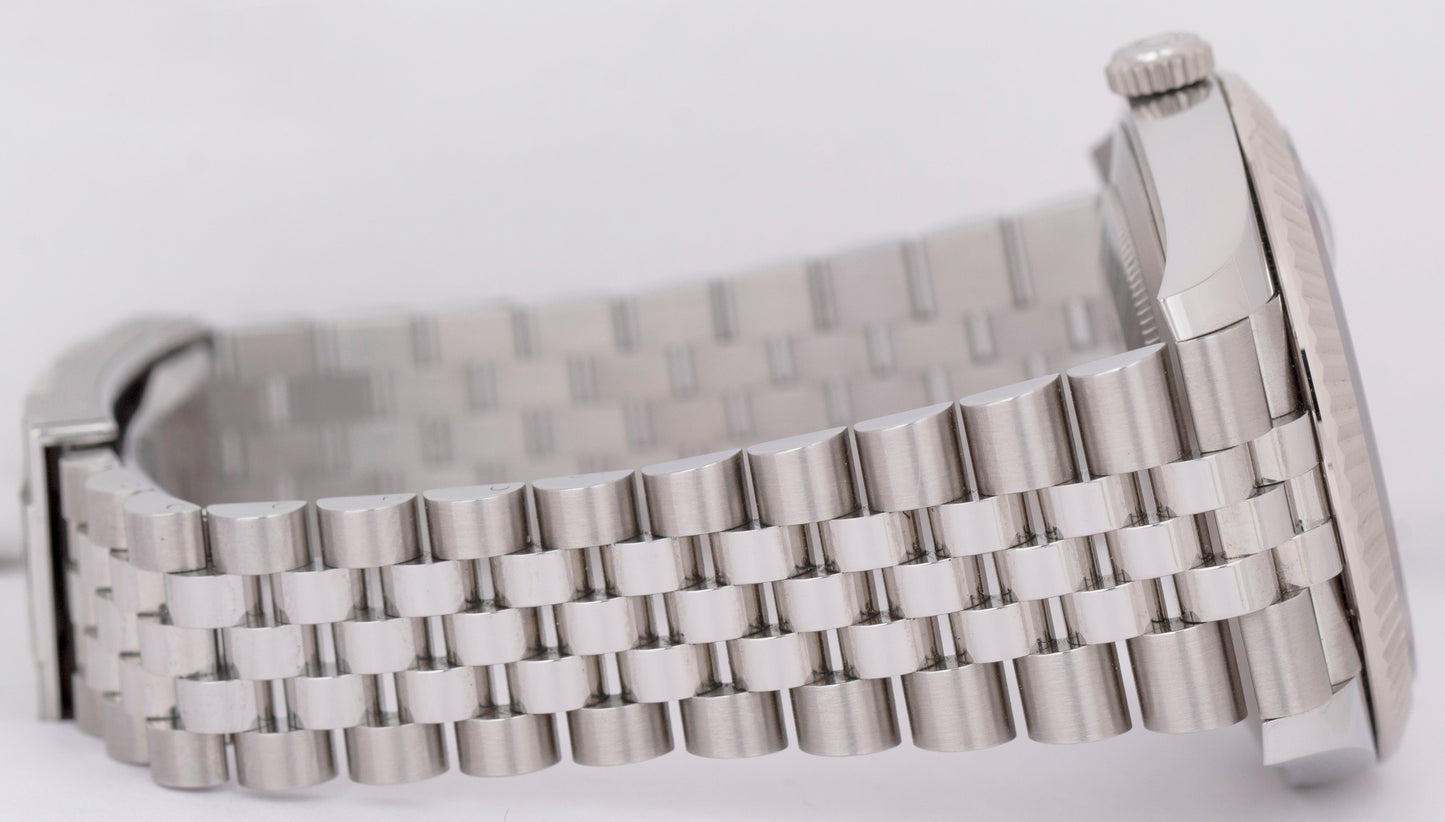 STICKERED PAPERS Rolex DateJust 41mm Wimbledon JUBILEE FLUTED 126334 Watch BOX