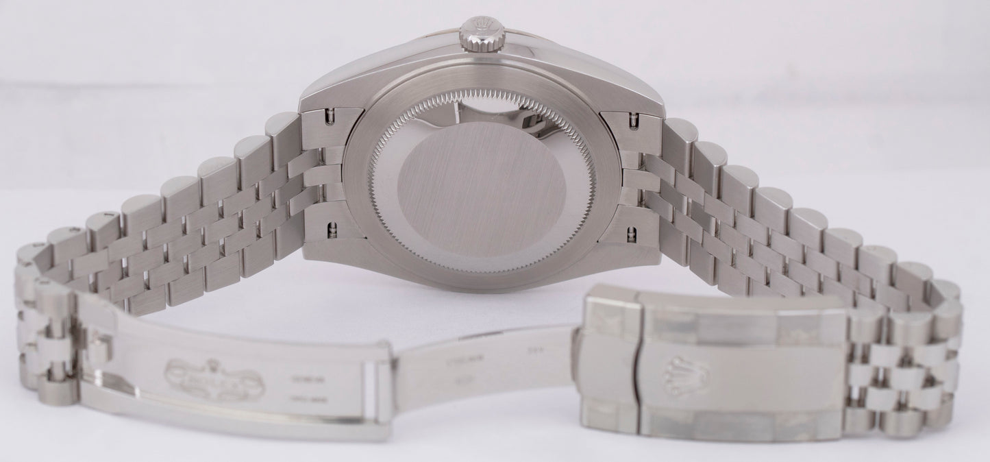 STICKERED PAPERS Rolex DateJust 41mm Wimbledon JUBILEE FLUTED 126334 Watch BOX