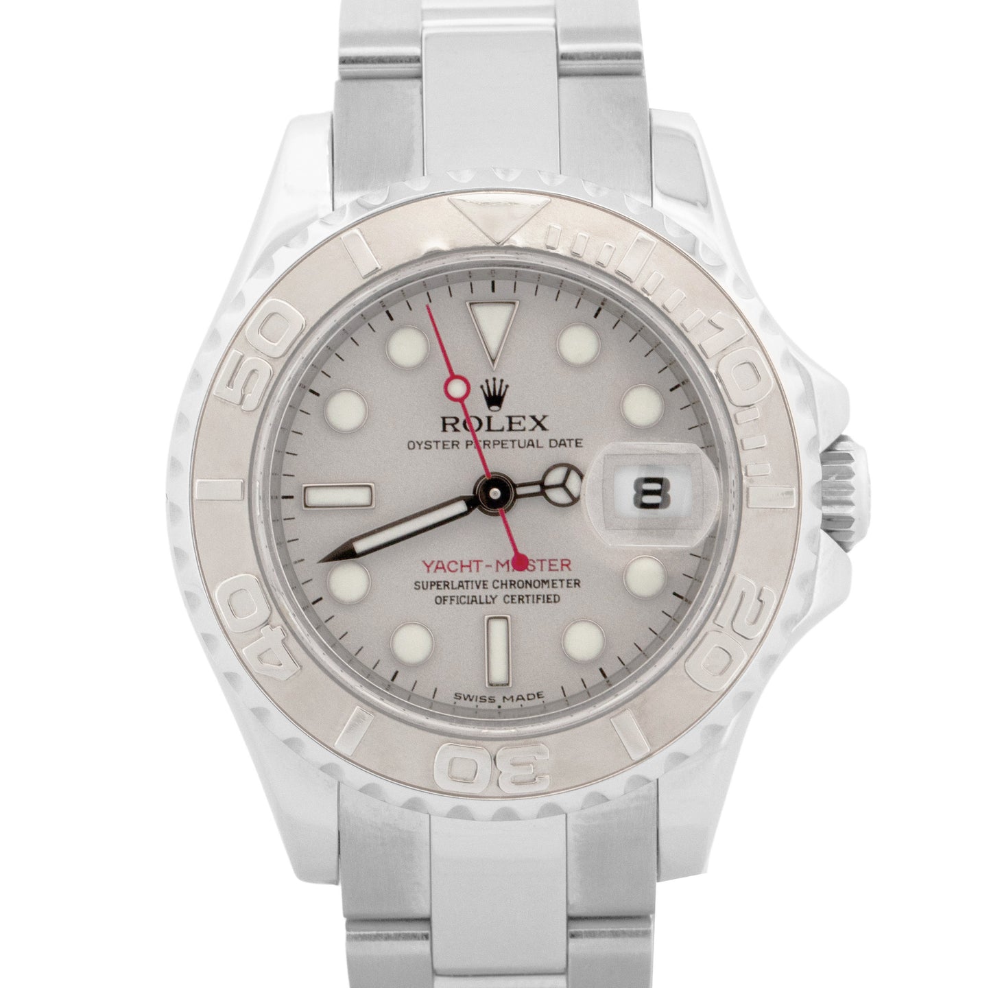 PAPERS Ladies Rolex Yacht-Master PLATINUM 29mm Stainless Steel Watch 169622 BOX