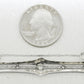 Antique Art Deco 0.45ctw Diamond Filigree Bar Pendant - 14k White Gold Necklace