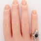 Antique Art Deco Cabochon Sapphire Cocktail Ring - 18k White Gold & Diamonds