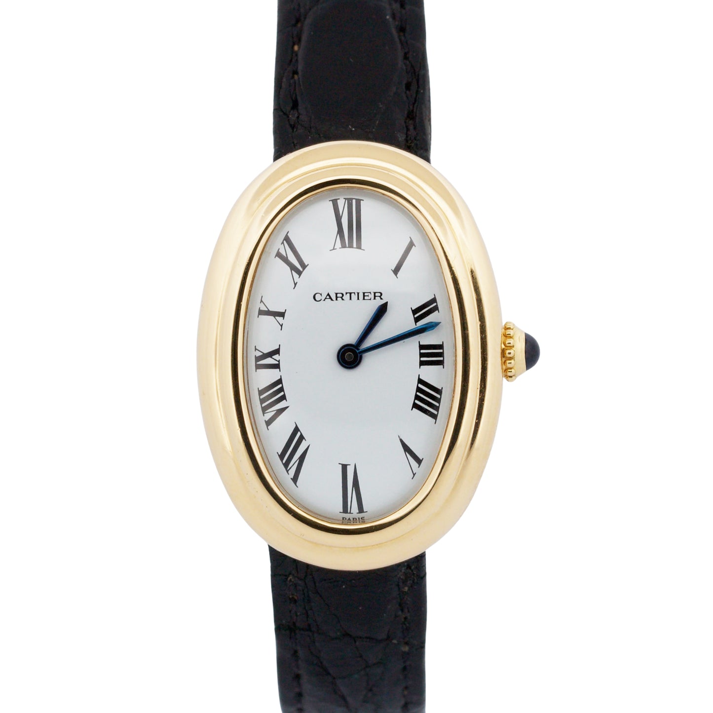 2026 SERVICE Cartier Baignoire 18K Yellow Gold 22mm White Roman Quartz 78094