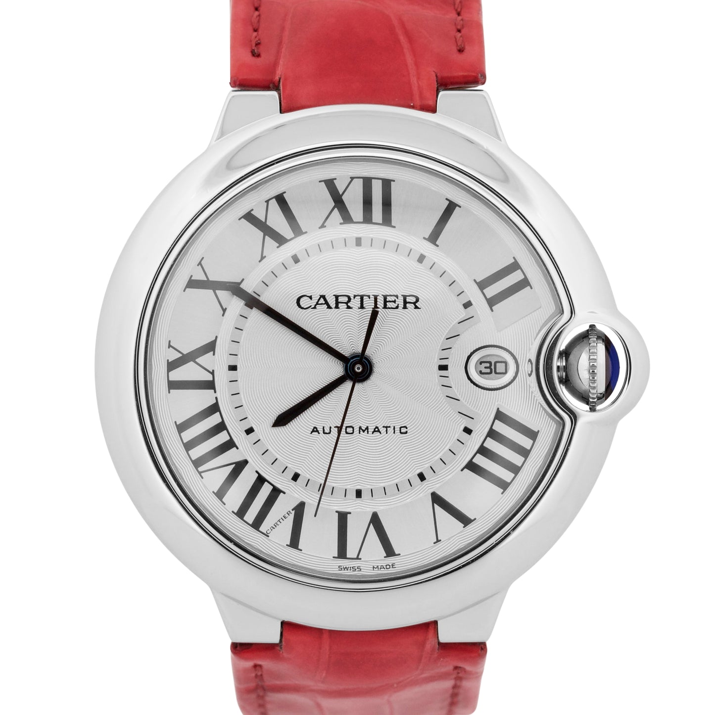 2023 PAPERS Cartier Ballon Bleu SILVER Automatic 42mm 3765 W69016Z4 Watch BOX