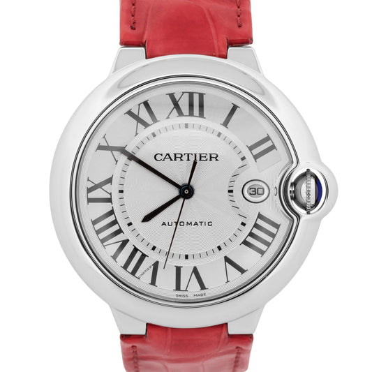 2023 PAPERS Cartier Ballon Bleu SILVER Automatic 42mm 3765 W69016Z4 Watch BOX
