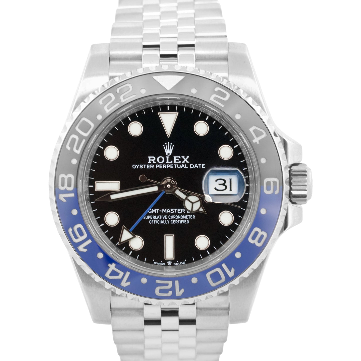 2020 PAPERS Rolex GMT-Master II BATGIRL Blue Black JUBILEE 40mm 126710 BLNR BOX