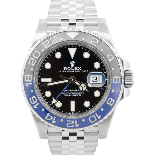 2020 PAPERS Rolex GMT-Master II BATGIRL Blue Black JUBILEE 40mm 126710 BLNR BOX