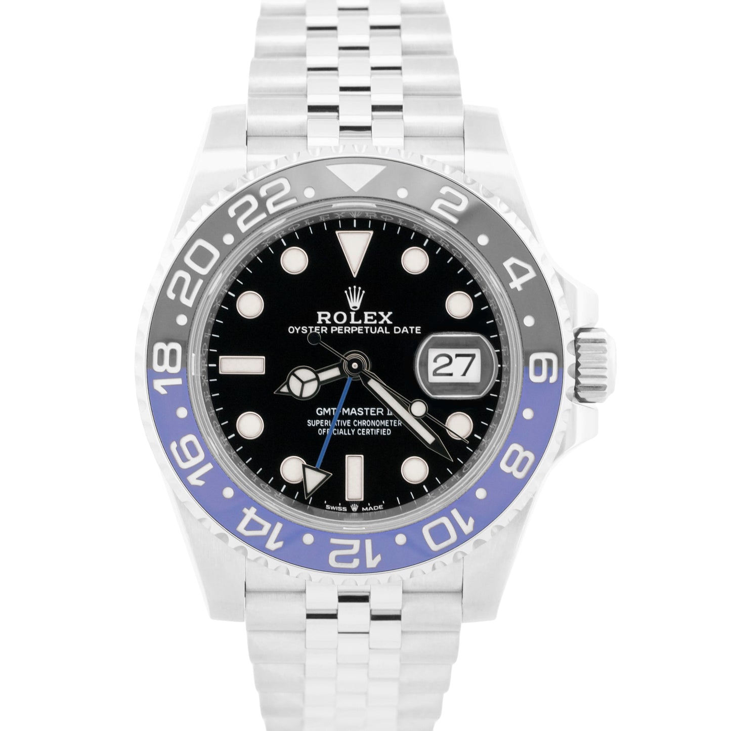 2019 PAPERS Rolex GMT-Master II BATGIRL Blue Steel JUBILEE 40mm 126710 BLNR BOX