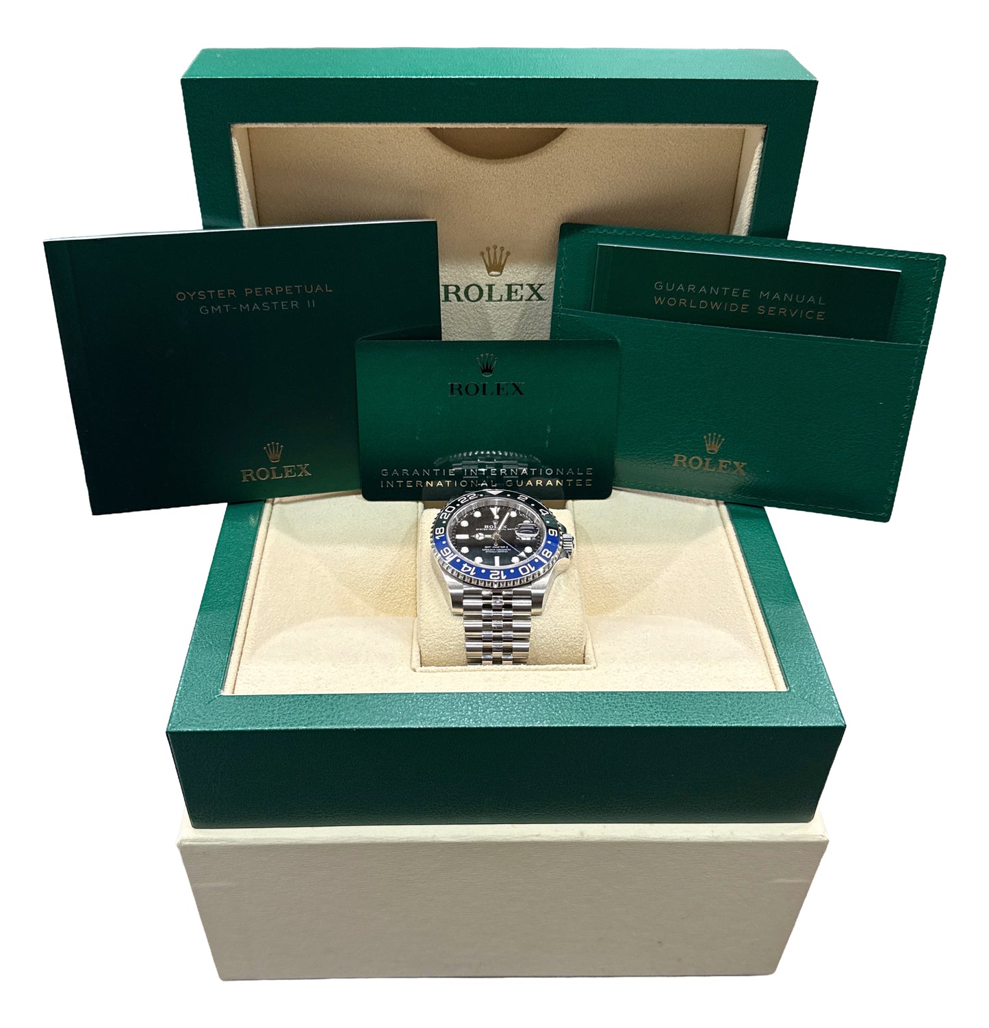 2020 PAPERS Rolex GMT-Master II BATGIRL Blue Steel JUBILEE 40mm 126710 BLNR BOX