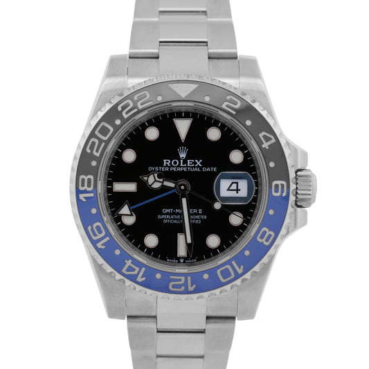 2024 PAPERS Rolex GMT-Master II BATMAN Blue Black OYSTER 40mm 126710 BLNR BOX