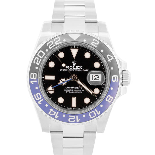2022 PAPERS Rolex GMT-Master II BATMAN Blue Black 40mm OYSTER 126710 BLNR BOX